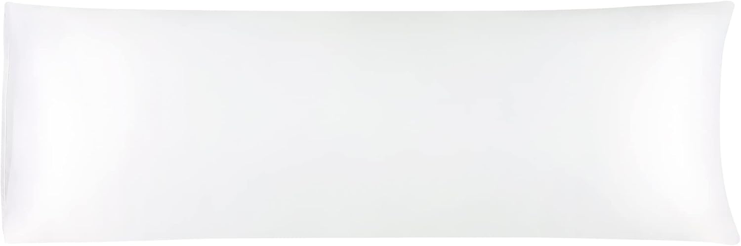uxcell Body Pillow Cover, 20x60 Inch Snow White Silky Satin Body Pillowcases for Hair and Skin, Soft Cooling Smooth Pillow Case with…