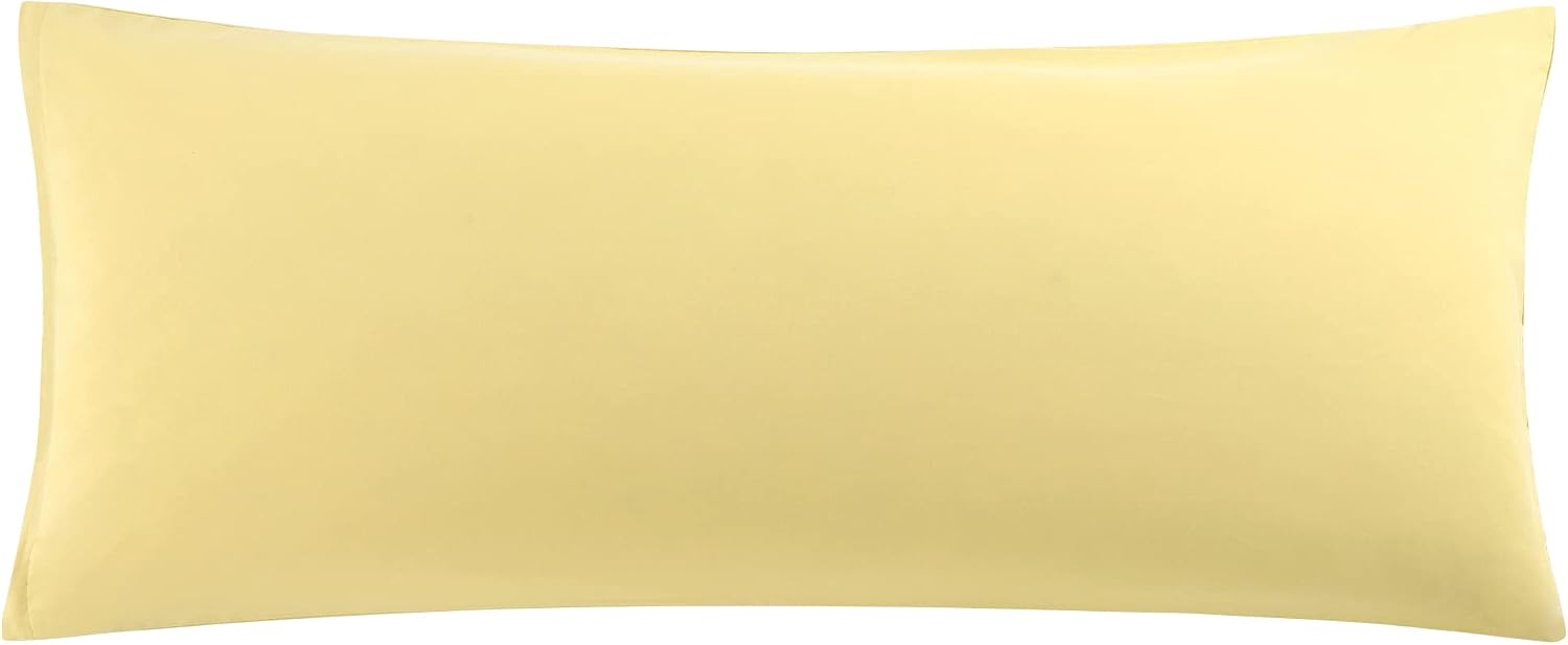 uxcell Soft Microfiber Body Pillow Cover with Zipper Closure, Long Pillow Case for 90 GSM Polyester, Gold Body (20"x54") cotton Gold