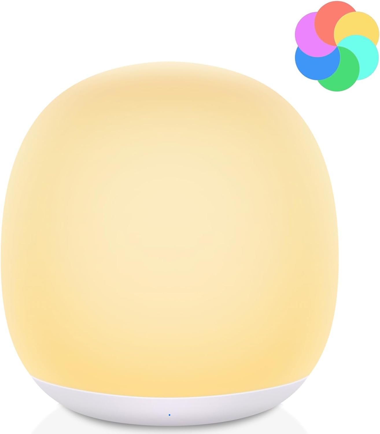 Tyute Baby Night Light, Nursery Night Lamp with 8 RGB Colors Changing, Soft BPA Free Silicone Touch Night Light for Kids Room Breastfeeding…