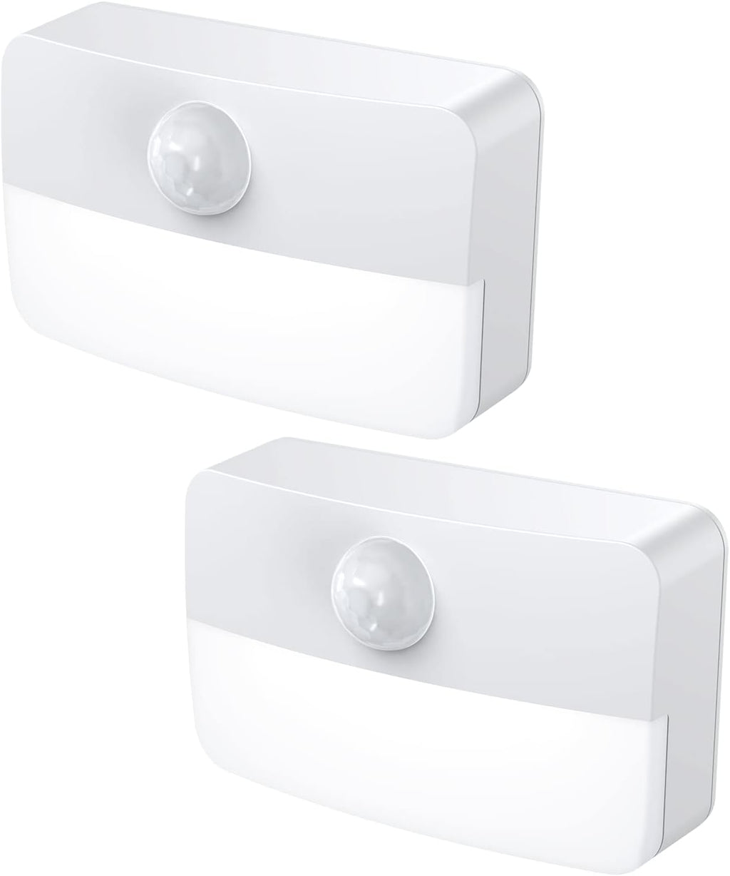 Jxtz 【2 PACK】 Motion Sensor Night Light, Stick-On Motion Sensor Lights Indoor, Battery Powered Under Cabinet Kitchen Lights with Adhesive P…