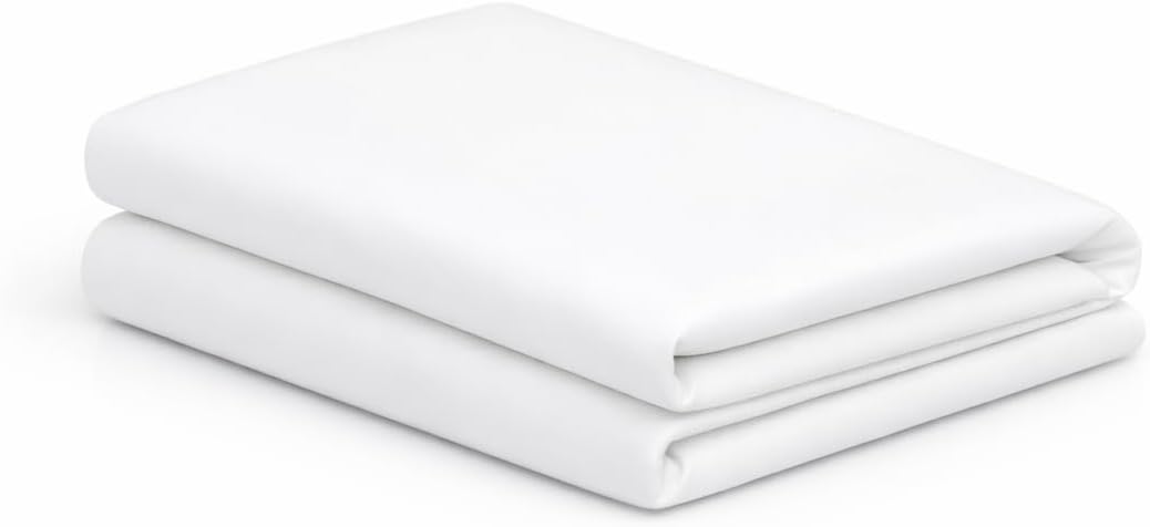 MoonRest ® Bed Wedge Cover Pillow case Protector with Easy On/Off Zipper, Breathable & Machine Washable (24" X 24" X 7", White) Cotton White
