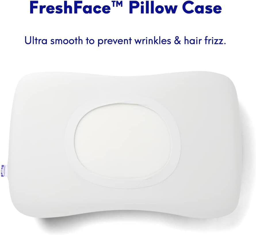 Cushionlab C CUSHION LAB Deep Sleep Pillow, Patented Ergonomic Contour Design for Side & Back Sleepers, Orthopedic Cervical Shape Gently Cr…