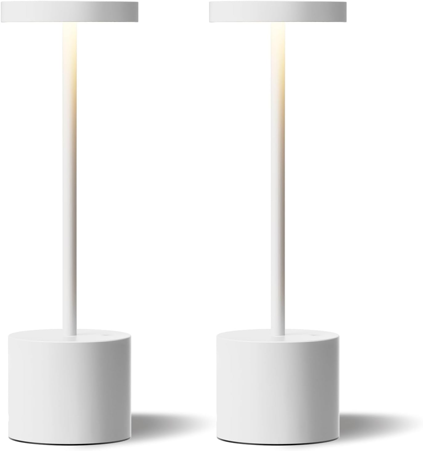 Kakanuo White Cordless Lamp Set, Rechargeable Lamp, 3 Color Temperature, LED Outdoor Wireless Lamps, Battery Operated Lamps, Stepless…