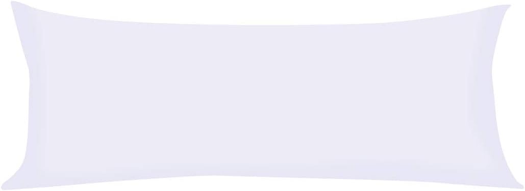 uxcell Soft Microfiber Body Pillow Cover with Zipper Closure, Long Pillow Cases for Body Pillows Weave for 90 GSM Polyester, White Body (20…