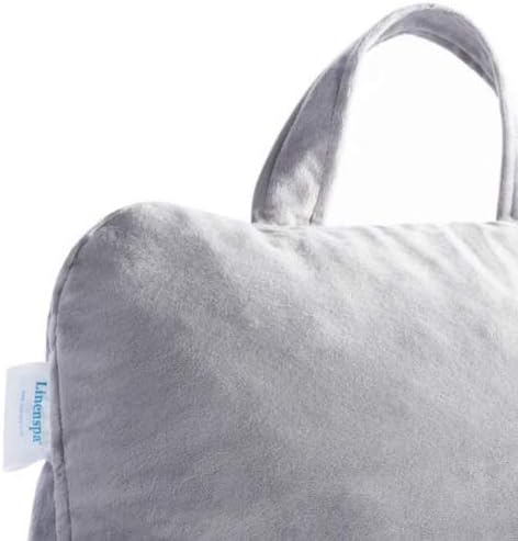 Linenspa Reading Pillow with Shredded Memory Foam- X-Large Size - Back Pillow for Sitting in Bed, Reading, Gaming, Watching TV – Bed…