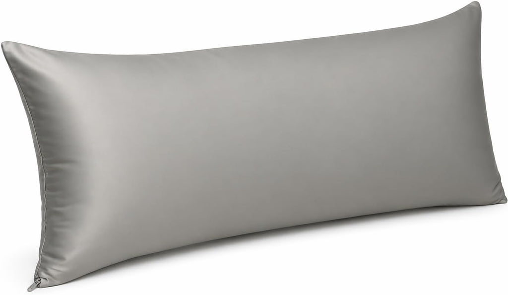 Evolive 100% Rayon Derived from Bamboo Cooling Breathable Body Pillow Cover/Pillowcases 21x54 inches with Hidden Zipper Closure (Grey, 21“X…