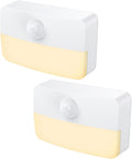 Jxtz 【2 Pack】Motion Sensor Night Light, Stick-On Motion Sensor Lights Indoor, Battery Powered Under Cabinet Kitchen Lights with Adhesive Pa…