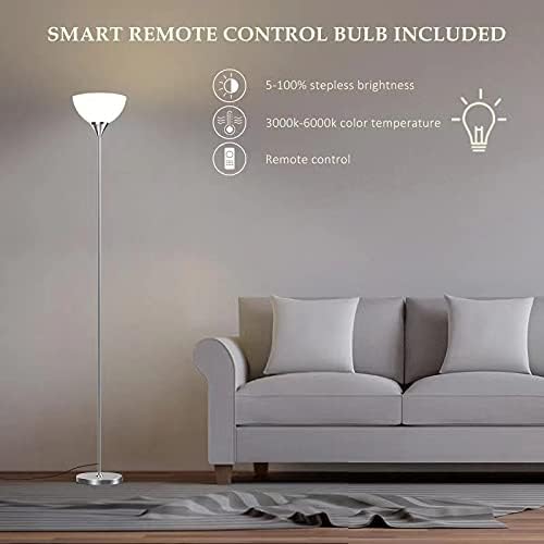PESRAE Floor Lamp, Remote Control with 4 Color Temperatures, Torchiere Floor lamp for Bedroom, Standing Lamps for Living Room, Bulb…
