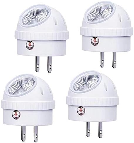 Emotionlite Plug-in Night Lights, Warm White LED Nightlight, 360° Rotation, Dusk to Dawn Sensor, Kids, Adult, Bedroom, Hallway…
