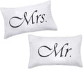 2PCS Mr and Mrs Pillow Cases, His and Hers Couples Pillowcases, Romantic Anniversary Engagement Christmas Wedding Gifts for The…