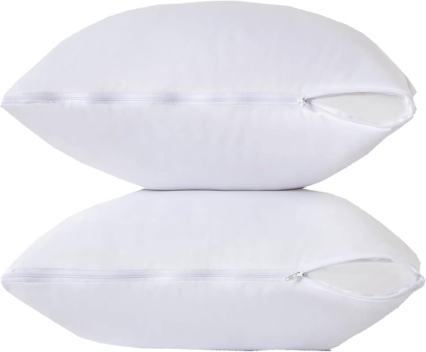 Kingnex 2 Pack Feather Proof Pillow Protectors 18x18 Waterproof Pillow Covers for Square Throw Pillow 18x18 2 Pack White