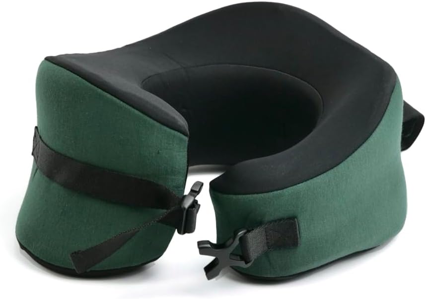 C CUSHION LAB Travel Pillow, Award-Winning Patented Ergonomic Design for Chin & Neck Support Memory Foam Neck Pillow, Compact Airplane…