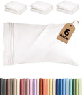 Queen Pillow Cases Set of 6 - Ultra Soft Hotel Quality Pillowcase Covers - Comfy & Wrinkle Free - Shrink, Stain and Fade Resistant…