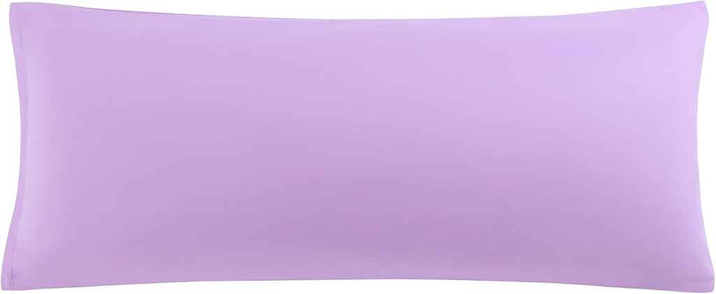 uxcell Soft Microfiber Body Pillow Cover with Zipper Closure, Long Pillow Cases for Body Pillows Weave for 90 GSM Polyester, Violet Body (2…