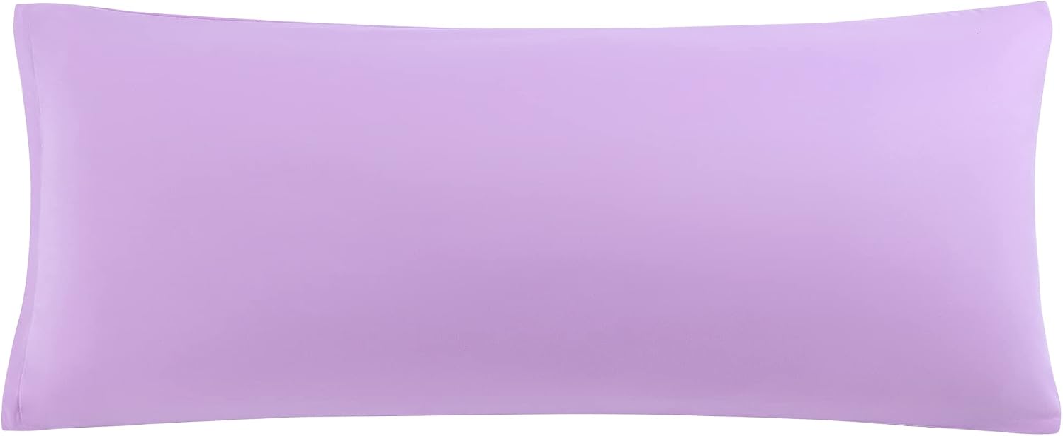 uxcell Soft Microfiber Body Pillow Cover with Zipper Closure, Long Pillow Cases for Body Pillows Weave for 90 GSM Polyester, Violet Body (2…