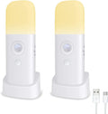 CREWEEL Motion Sensor Night Light Indoor, 2000mAh Battery Operated Lights, Cordless Table Lamps for Kids, 5 Stages Dimmable LED Nursery…
