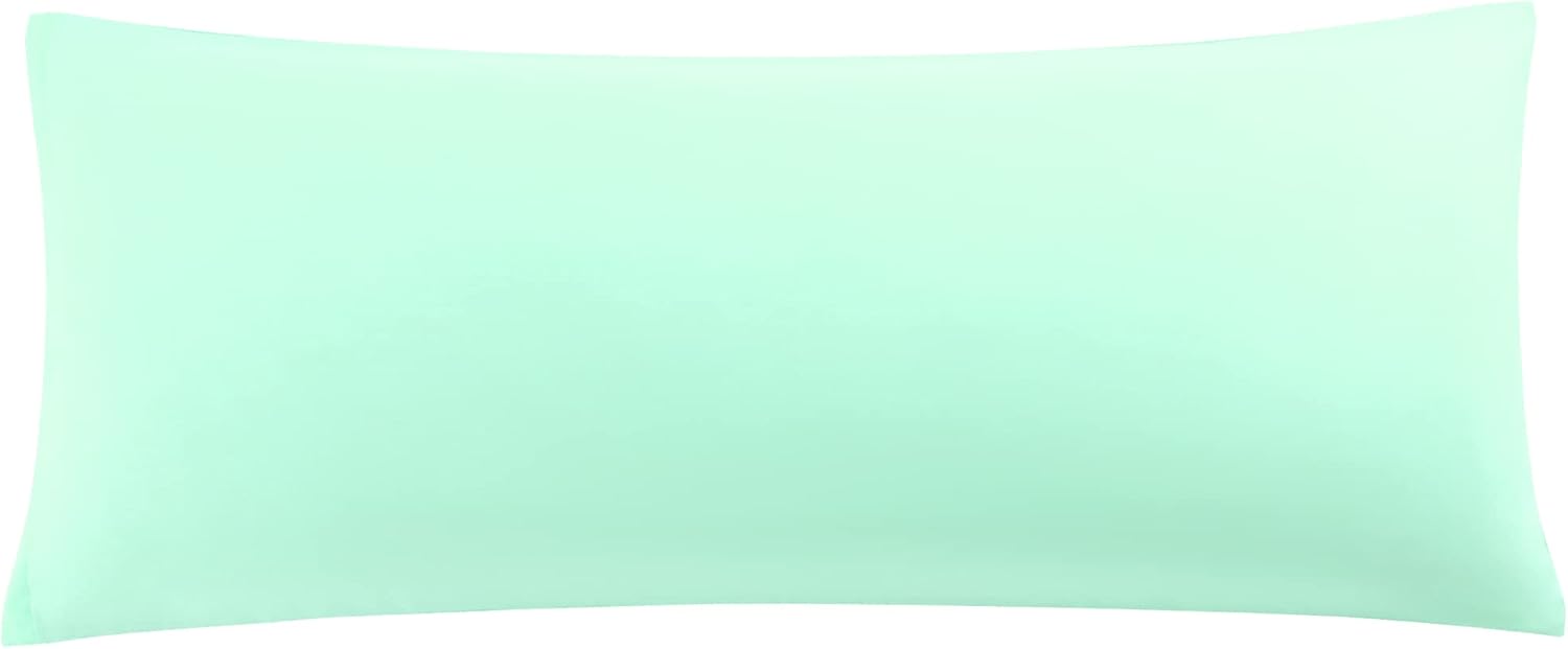 uxcell Soft Microfiber Body Pillow Cover with Zipper Closure, Long Pillow Cases for Body Pillows Weave for 90 GSM Polyester, Spa Blue Body…