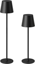 Kakanuo 20" Cordless Table Lamp Rechargeable Black - 2 Pack 5000mAH Battery Operated Lamp for Counter, 3 Color Stepless Dimming Wireless…