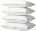 Generic 4 Pack Queen Size Bed Pillows for Sleeping – Soft & Supportive Down Alternative Pillows with Gray Piping, Easy to Wash, Hypo…