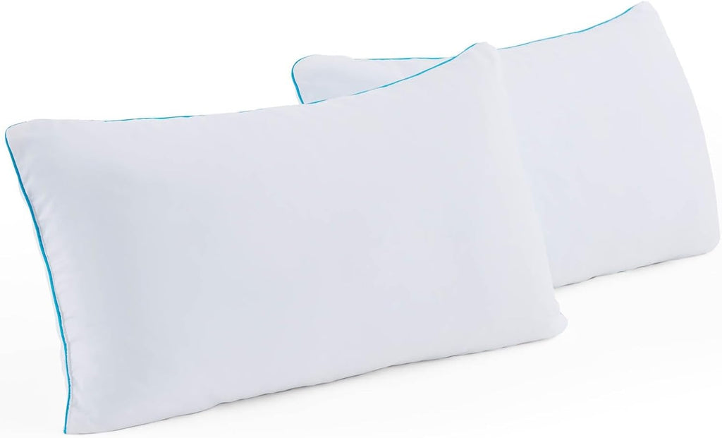 Linenspa Two Pack Shredded Gel Memory Foam Pillow, King Size – Cooling Bed Pillow – Soft and Supportive – Side, Stomach, and Back…