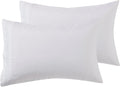 Nestl White King Pillow Cases 20x40 Inches, Soft Microfiber, Envelope Closure, King Size Set of 2 cotton White