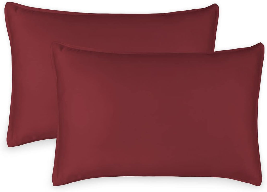 King Pillowcases by Pure Bamboo, Genuine 100% Organic Viscose Derived from Bamboo, Luxuriously Soft & Cooling, Double Stitching, Envelope…