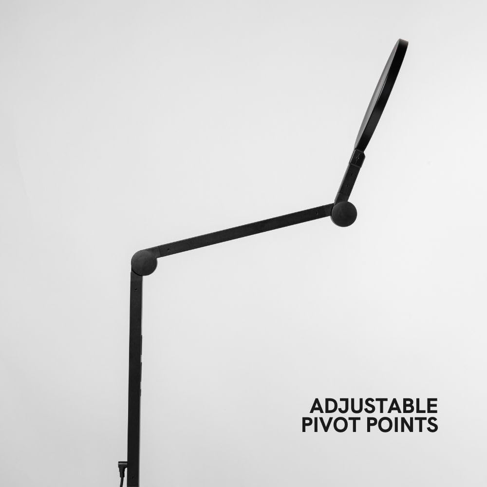 LUME CUBE Edge 2.0 LED Desk Lamp | Dimmable Home Office Desk Light with USB Charging Port & Strong Swing Arm | Adjustable Color…