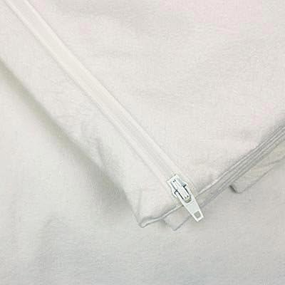 Eco Living Friendly Evolon Pillow Protector | 2 Pack Standard Zippered Encasement | Sleep Safe Zipper Cover 2 Pack Cotton White