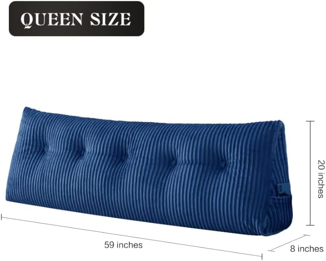 Sliguy Large Headboard Pillow Headboard Wedge Pillow Bed Rest Reading Pillow Bolster Triangular Pillow for Sitting in Bed-Backrest Position…