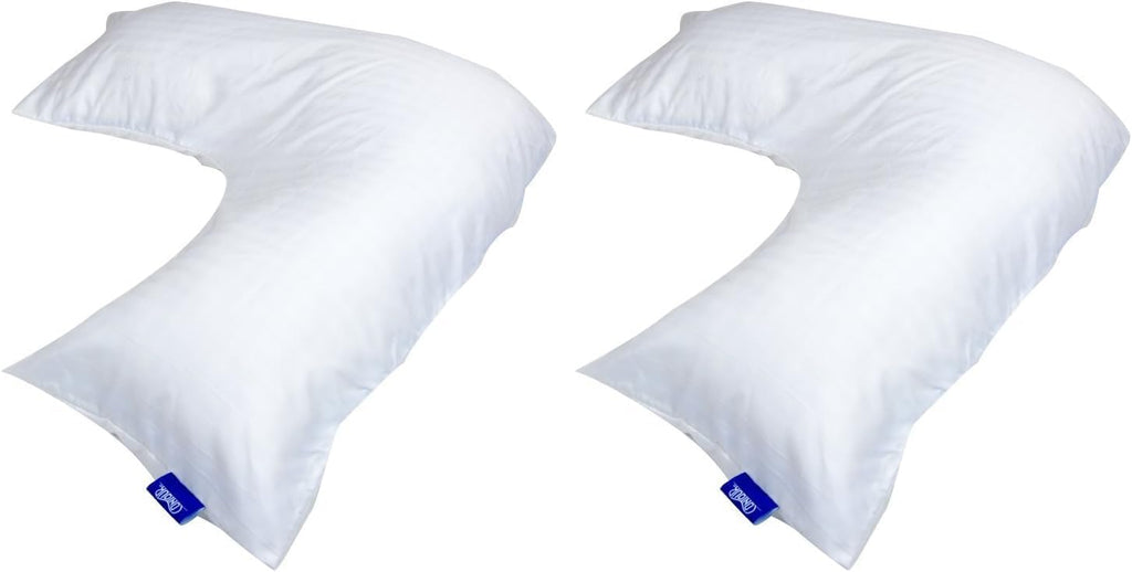 Contour Products L Pillow Case, White, Made Specifically for The Contour Products L-Shaped Body Pillow (Pack of 2)