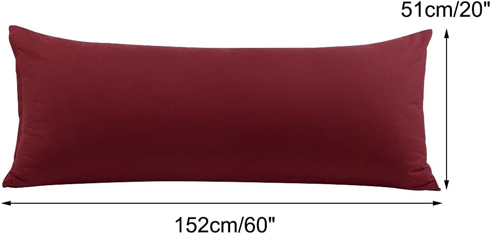 PiccoCasa Body Pillow Pillowcase with Zipper Closure, 110 GSM Brushed Microfiber Body Pillow Cover, Soft Long Pillow Cases for Body Pillows…