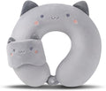 MissSoul Kids Neck Pillow for Travel with Sleep Eye Mask, Cute Travel Neck Pillow, Memory Foam Flight Sleeping Headrest Pillow for Boys & G…