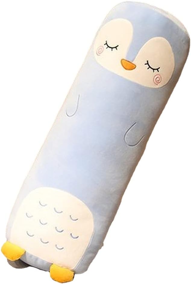 Long Plush Cute Body Pillows 33" Cuddle Stuffed Animal Shaped Bed Body Pillows Soft Cotton Plushies Doll Toy Gifts (Penguin, 33 Inch)