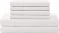 Linenhome Linen Home 6 Piece California King Sheet Set, 100% Cotton Percale, 4 Pillowcases, Deep Pocket with All Around Elastic Sheet, Cris…