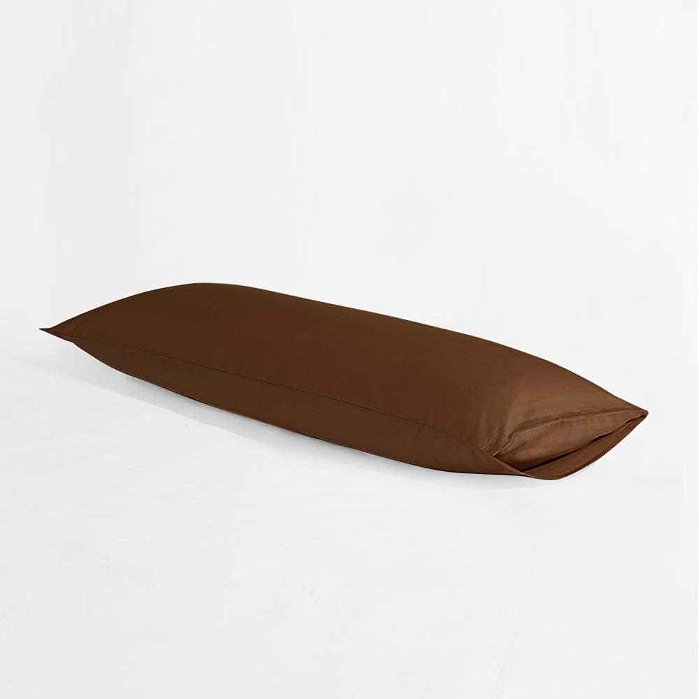 Ntbay Body Pillowcase - Brushed Microfiber 20x54 Pillowcase - Soft, Wrinkle-Free, Fade-Resistant, Stain-Resistant, Brown Body Pillow Cover…