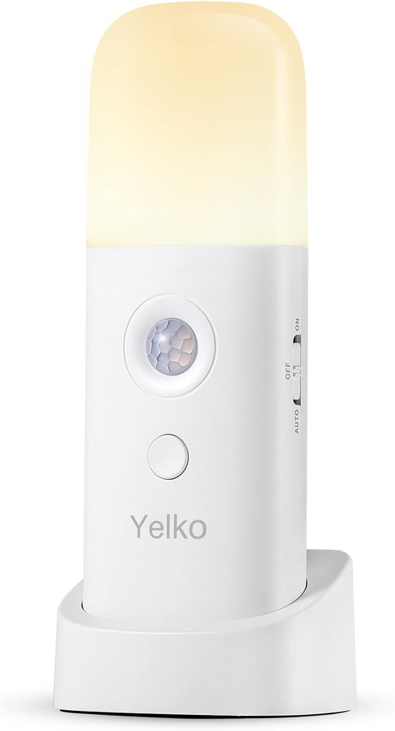 YELKO Motion Sensor Night Lights Rechargeable