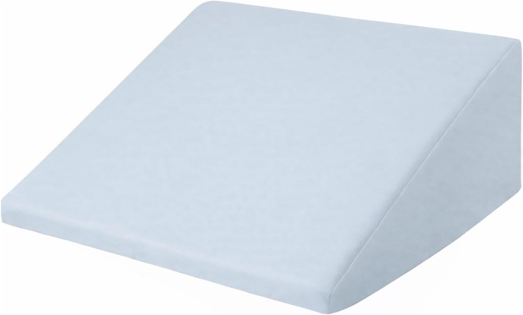 CirclesHome Wedge Pillow Cover 100% Cotton, Zippered Wedge Pillow Case Protector, Soft, Hypoallergenic & Breathable - Light Blue, (25Wx26Lx…
