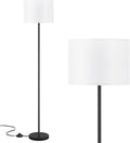 Modern Floor Lamp Simple Design with White Shade, Foot Pedal Switch, 60" Small Tall Lamps for Living Room Bedroom Office Dining Room…