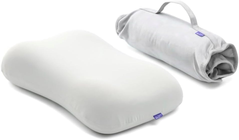 Cushion Lab Travel Deep Sleep Pillow – Compact Memory Foam Neck Pillow for Sleeping, Portable Pillow for Hotels, Camping, Side & Back…
