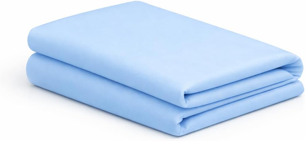 MoonRest ® Bed Wedge Cover Pillow case Protector with Easy On/Off Zipper, Breathable & Machine Washable (24" X 24" X 7", Ice Blue) Cotton B…