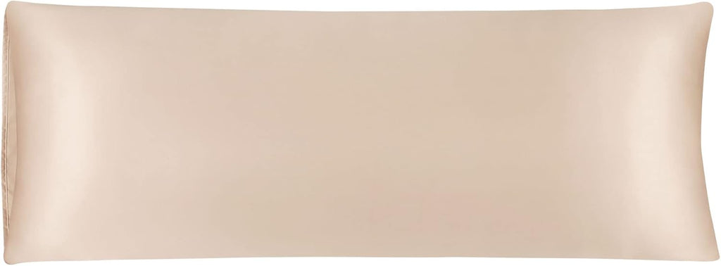 uxcell Body Pillow Cover, 20x54 Inch Khaki Silky Satin Body Pillowcases for Hair and Skin, Soft Cooling Smooth Pillow Case with Envelope…