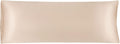 uxcell Body Pillow Cover, 20x54 Inch Khaki Silky Satin Body Pillowcases for Hair and Skin, Soft Cooling Smooth Pillow Case with Envelope…