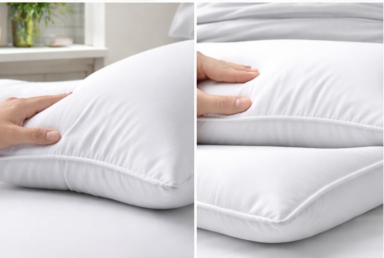 Bed Pillows Queen Size Pack of 2, Comfortable Pillows for Stomach, Back and Side Sleeper