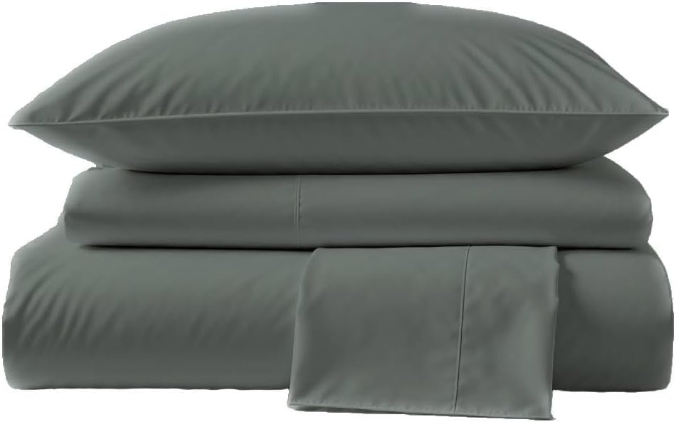 Perupima Peru Pima 285 Thread Count Percal California King Sheet Set - 100% Peruvian Pima Cotton, 4 Piece (Flat, Fitted, 2 Pillowcases) - C…