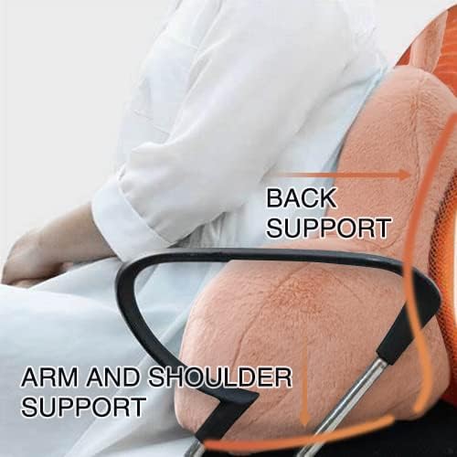 Holawakaka Reading Pillow for Sitting up in Bed Sofa Kids Teens, Backrest Pillow with Arms for Girls Women Petites Pregnancy, Back Support…