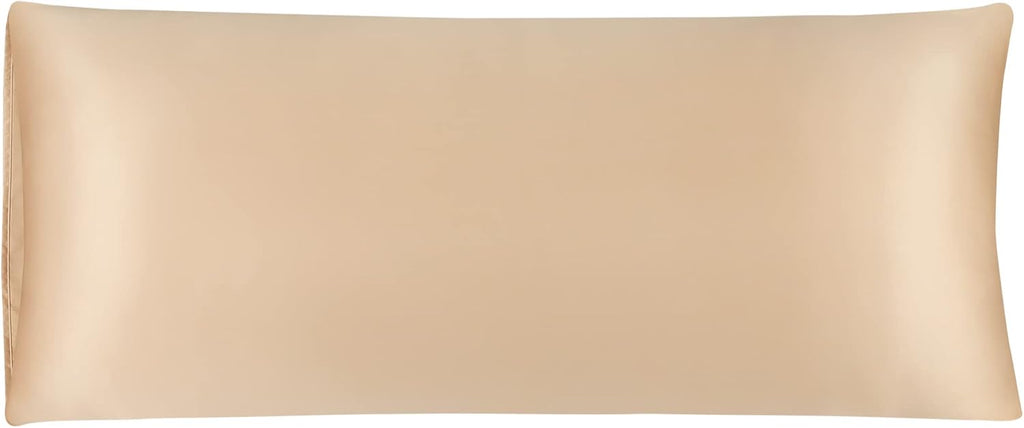 uxcell Body Pillow Cover 20x48 Inch Champagne Silky Satin Body Pillowcases for Hair and Skin Luxury Cooling Soft Smooth Washable
