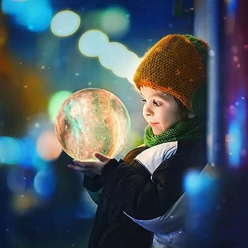 CPLA Galaxy Moon Lamp Upgrade 128 Colors, Birthday Gifts for Kids Girls Boys Teens Her, Remote & Touch Control, Diameter 5.9 inch