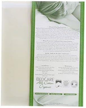 NationalAllergy National Allergy 100% Organic Cotton Pillow Protectors with Zipper Standard Size - Set of 2 - GOTS Certified - Natural Hypo…