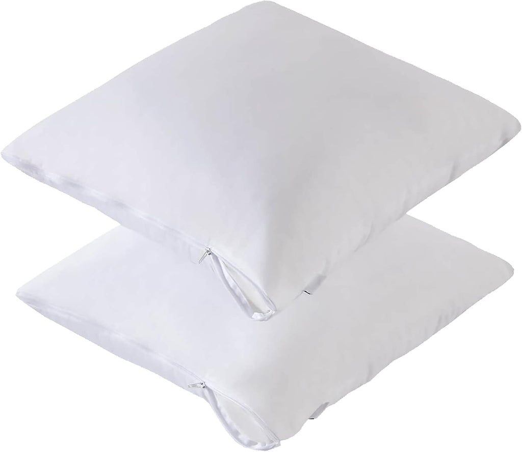 Kingnex Feather Proof Pillow Protectors 24x24 Pack of 2 Waterproof Soft Bamboo Viscose Jersey Square Pillow Covers for Throw Pillow 2 Pack…