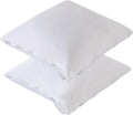 Kingnex Waterproof Feather Proof Pillow Protectors 20x20 with Zipper Pack of 2 Soft Bamboo Viscose Jersey Square Pillow Covers for Throw Pi…